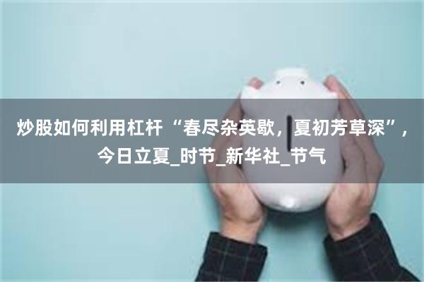 炒股如何利用杠杆 “春尽杂英歇，夏初芳草深”，今日立夏_时节_新华社_节气