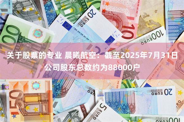 关于股票的专业 晨曦航空：截至2025年7月31日公司股东总数约为88000户