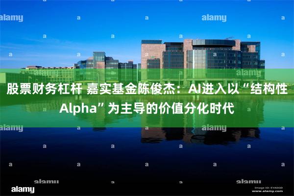 股票财务杠杆 嘉实基金陈俊杰：AI进入以“结构性Alpha”为主导的价值分化时代